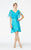Daymor Couture - V-neck Cocktail Dress 380 in Blue