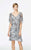 Daymor Couture - V-neck Cocktail Dress 380 in Gray