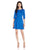Adrianna Papell - Quarter Length Sleeves Ponte A-Line Dress 15247232 in Blue