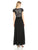 Aidan by Aidan Mattox - MN1E200675 Lace V-neck Chiffon A-line Dress in Black and Neutral