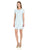 Donna Morgan - D4924M Short Sleeve Floral Lace Mini Dress in Blue