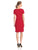 Adrianna Papell - Short Sleeve Sheath Dress 14251830 in Red
