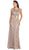 Rhinestone Lace Floral Evening Gown
