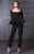 MNM Couture - Long Sleeve Peplum Jumpsuit N0080 in Black