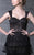 MNM Couture - Lace Sweetheart Tiered Dress N0100 in Black
