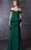 MNM Couture - Peplum Off-Shoulder Evening Gown  N0104 in Green