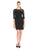 Adrianna Papell - 14250070 Lace Bateau Neck Sheath Dress in Black
