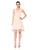 Donna Ricco - DR30919 Sleeveless V Neck Crochet Hem Scuba Dress in Pink