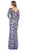 Regal Lace Jewel Illusion Evening Gown