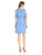 Taylor - 8730M Ruffled Shoulder Sheath Dress in Blue