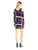 Jax - 1TZSF073J Color Block Sheath Dress in Blue and Multi-Color