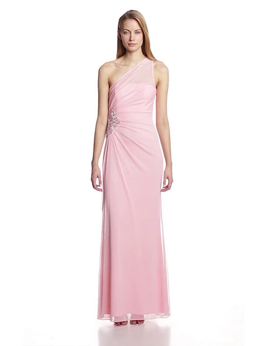 JS Boutique - Asymmetrical Embellished Gown 264445 in Pink