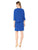 Taylor - 9859M Quarter Sleeve Ruffle-Trimmed Popover Dress In Blue