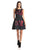 Taylor - Floral Print Short Dress 8476M in Black and Floral