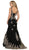May Queen - RQ7546 Gilded Illusion Scoop Trumpet Dress In Black