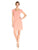 Adrianna Papell - AP1D100977 Pleated V-neck Chiffon Sheath Dress in Orange