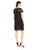 Adrianna Papell - 13262240 Lace Jewel Neck A-Line Dress in Black