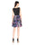 Taylor - 8322M Sleeveless Bateau Neck Printed A-Line Cocktail Dress in Black and Multi-Color