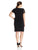 JS Boutique - Lace Neckline Ruched Short Dress 263903X in Black and Neutral