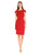 Adrianna Papell - AP1D100363 Off-Shoulder Jersey Sheath Dress in Red