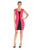 Adrianna Papell - 13263600 Color Block Sheath Dress in Red and Black