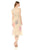 Taylor - 9600M Floral Embroidered Empire A-Line Dress In Brown and Pink