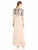 Adrianna Papell - Short Sleeves Draped Satin Dress AP1E201568 In Neutral