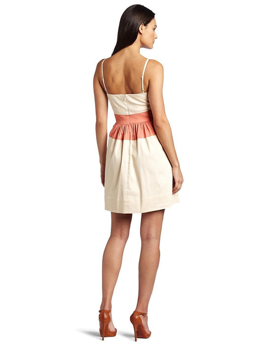 Jessica Simpson - Sweetheart Cut out Detail A-Line Dress JS2P3659 in Orange