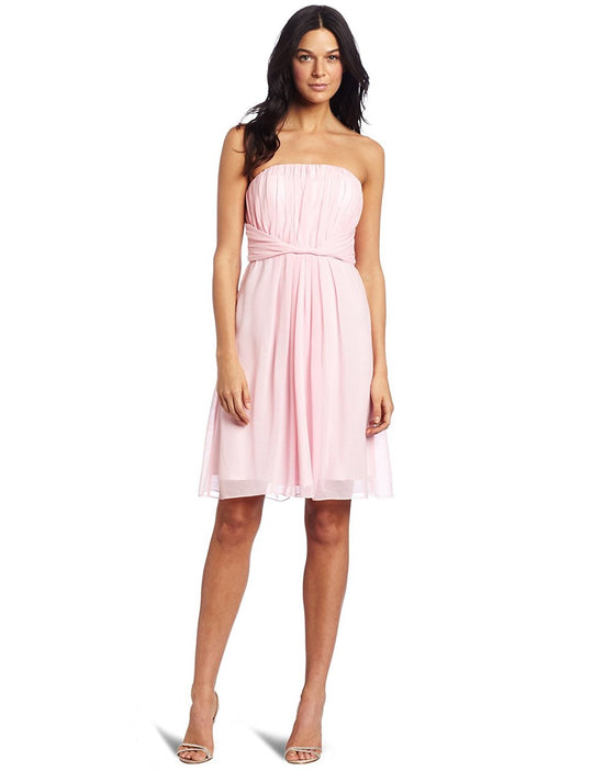 Donna Morgan - DR654M Ruched Strapless Dress in Pink