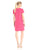Donna Morgan - D4048M Short Bateau Neck A-Line Dress in Pink