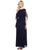 Sangria - SWKO844 Split Kimono Chiffon Gown in Blue
