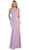 Bead Embellished Sheer Evening Gown