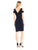 London Times - L2233M Cold Shoulder Sheath Dress in Blue