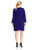 Taylor - V Neck Long Sleeve Shift Dress 5803L in Blue and Purple