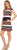 Adrianna Papell - AP1D102296 Striped Bateau A-Line Dress In Orange and Multi-Color