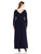 Alex Evenings - 4351303 Embellished Scoop Neck A-line Dress in Blue