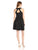 Taylor - Floral Embellished A-line Dress 8769M in Black and White