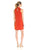 London Times - T2960M High Neck Cutout Shift Dress in Orange