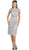 Short Sleeve Sheer Scalloped Lace Formal Dress