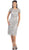 May Queen - Short Sleeve Sheer Scalloped Lace Formal Dress