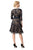 Tadashi Shoji - Quarter length Sleeve Embroidered Lace Short Dress In Blue and Neutral