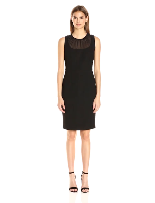 Taylor - Sleeveless Jewel Neck Dress 8533M in Black