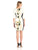 Sangria - DAKDT75 Printed Scoop Sheath Dress in White and Multi-Color