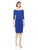 Adrianna Papell - AP1D102952 Off-Shoulder Ribbed Cocktail Dress In Blue