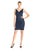Adrianna Papell - Embellished V-Neck Sheath Dress 15253710 in Blue
