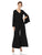 Taylor - 1140MJ V Neck Split Flared Long Sleeved Solid Jersey Jumpsuit In Black
