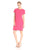 Donna Morgan - D4048M Short Bateau Neck A-Line Dress in Pink