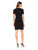 T Tahari - F904J627 Pearl Embellished V-neck Fitted Dress In Black