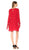 Taylor - 9146M Long Sleeve Scoop Neck A-line Dress In Red