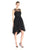 Donna Morgan - D3978M Sleeveless Sequined Mesh Cocktail Dress in Black